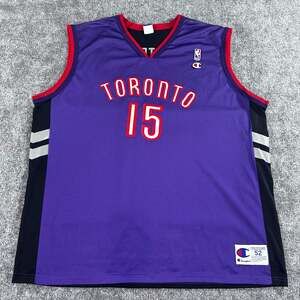 Vintage Champion Toronto Raptors Vince Carter #15 Jersey Size 52 XXL Purple